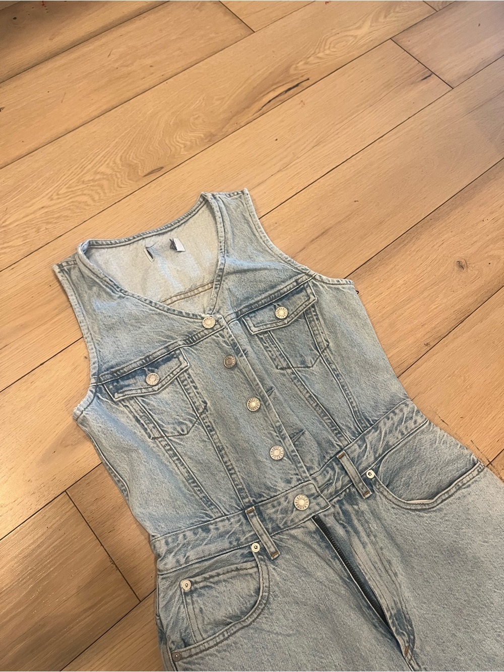 Agolde Light Blue Denim Overall Jumpsuit - Picture 4 of 5
